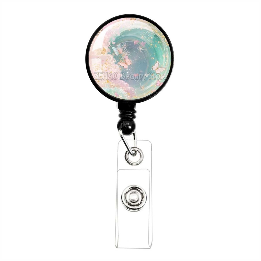 Reel Oil - Pembe Yağlıboya Serisi Cam Cabochon 30mm